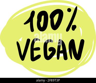 Vector Farbe vegan Logo oder Zeichen. Abzeichen für gesunde Lebensmittel für Cafés, Restaurants, Produktverpackungen usw. Stock Vektor