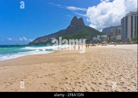 Rio de Janeiro, Blick auf den Strand von Ipanema, Brasilien, Südamerika Stockfoto