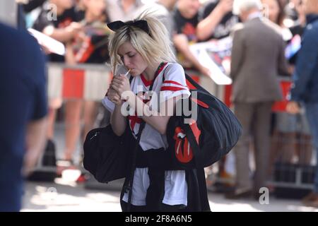 Warschau, Polen. 9. Juli 2018. Die Rolling Stones Band am Flughafen Stockfoto