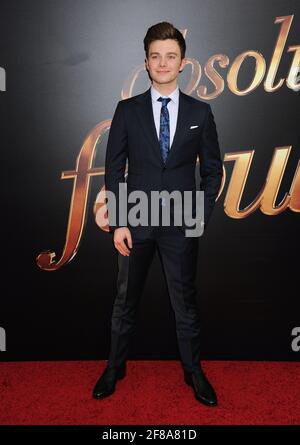 Chris Colfer nimmt an der Absolutely Fabulous The Movie New York Premiere Teil, die am Montag, den 18. Juli 2016, im SVA Theater in New York City stattfand. Foto von Jennifer Graylock-Graylock.com 917-519-7666 Stockfoto