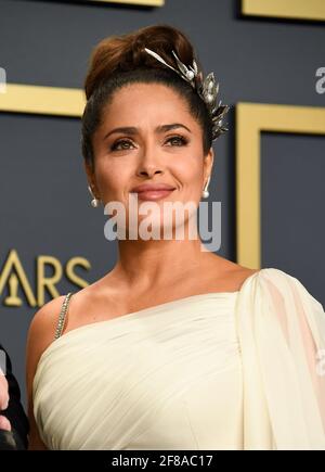 Selma Hayek im Presseraum während der 92. Annual Academy Awards, Oscars, die am Sonntag, den 9. Februar 2020 im Dolby Theater in Hollywood und Highland in Hollywood, Kalifornien, abgehalten wurden. Foto von Jennifer Graylock-Graylock.com 917-519-7666 Stockfoto