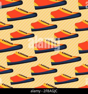 Sneaker Schuhe nahtlose Muster Vektor Illustration Stock Vektor