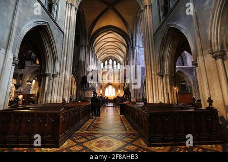 Kirchenschiff der St. Patrick's Cathedral, Dublin, Irland Stockfoto