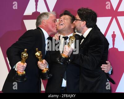 Gewinner Klangmischung Paul Massey, Tim Cavagin, John Casali im Presseraum während der 91. Annual Academy Awards, Oscars, gehalten im Dolby Theater in Hollywood, Kalifornien, Sonntag, 24. Februar 2019 Foto von Jennifer Graylock-Graylock.com 917-519-7666 Stockfoto