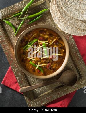 Rajma Masala. Rotes Nierenknierenknierenkr Indische Küche Stockfoto