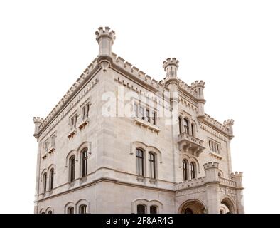 Schloss Miramare des Hauses Habsburg in der Nähe von Triest, Italien, Europa Stockfoto