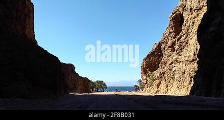 Wadi Tayyib Al Ism Magna, Saudi-Arabien Stockfoto