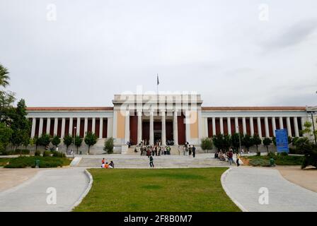 Außenansicht des Nationalen Archäologischen Museums, Athen, Griechenland, Europa Stockfoto