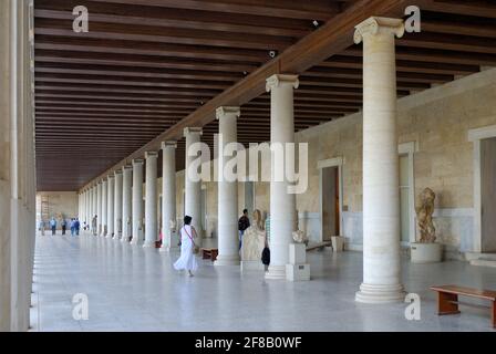 Agora Museum oder Stoa des Attalos, Stoa of Attalos Museum, Musée de la Stoa d'Attale , Athen, Griechenland, Europa Stockfoto