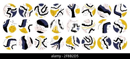 Großes Set mit verschiedenen Highlight-Covern. Stockfoto