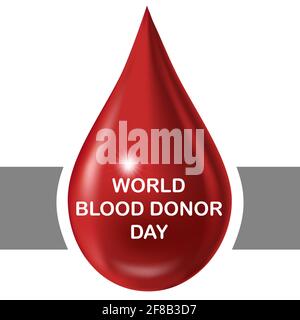 Weltblutspendertag 14. juni Symboldesign Stock Vektor