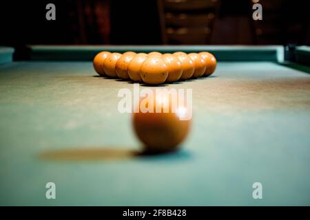 Billardtisch Stockfoto