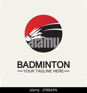 Badminton Logo Vektor Symbol Illustration Design template.Badminton Shuttlecock Symbol Logo.Badminton Sport Logo Vorlage Vektor. Logo-Konzept des Sportclubs Stock Vektor