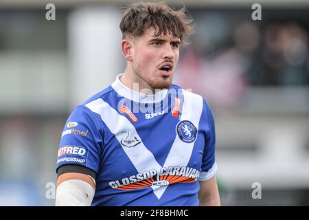 Sale, England - 11. April 2021 - Tayler Brown von Swinton Lions während der Rugby League Betfred Challenge Cup Runde 3 Swinton Lions vs Warrington Wolves im Heywood Road Stadium, Sale, UK Dean Williams/Alamy Live News Stockfoto