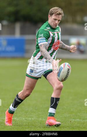 Sale, England - 11. April 2021 - Blake Austin (6) von Warrington Wolves in Aktion während der Rugby League Betfred Challenge Cup Runde 3 Swinton Lions vs Warrington Wolves im Heywood Road Stadium, Sale, UK Dean Williams/Alamy Live News Stockfoto