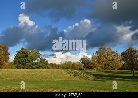 Herbstlandschaft in der Landschaft von Adare in der Grafschaft Limerick, Irland. Stockfoto