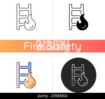 Symbol für die Feuertreppe Stock Vektor