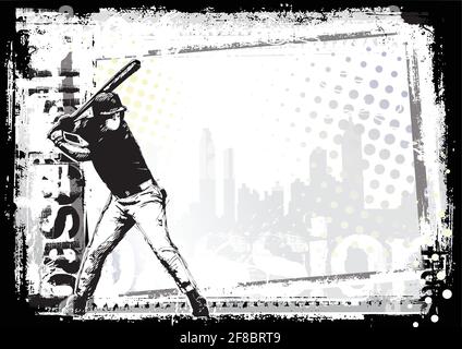Baseballposter im Hintergrund Stock Vektor
