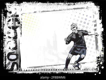 Hintergrund des Fußballposters Stock Vektor