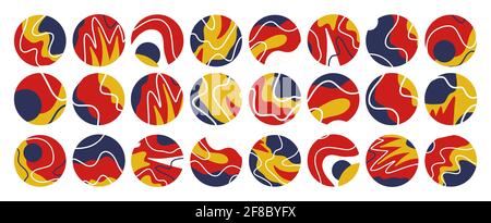 Großes Set mit verschiedenen Highlight-Covern. Stockfoto