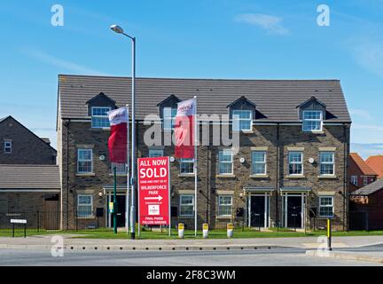 Neue Wohnsiedlung in Pocklington, East Yorkshire, England Stockfoto