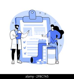 Medizin für Asthma bronchiale abstrakte Konzept Vektor Illustration. Stock Vektor