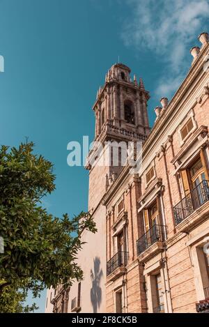 Traditionelle gotische Architektur in der Altstadt von Valencia, Spanien. Stockfoto