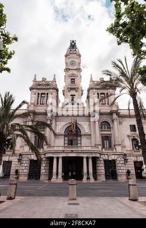 Traditionelle gotische Architektur in der Altstadt von Valencia, Spanien. Stockfoto