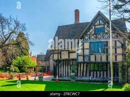 Blick auf die Hall's Croft Gardens in Stratford upon Avon, England Stockfoto