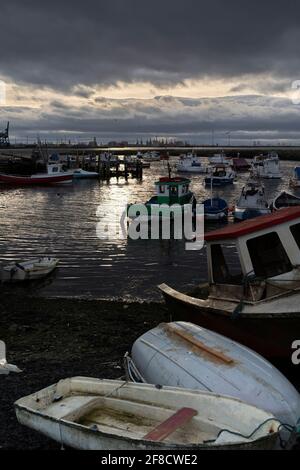 Paddy's Hole Fishermen’s Harbour, South Gare, Teesmouth, Redcar Stockfoto