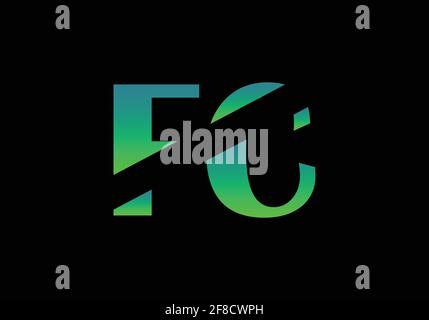 Initial Monogram Letter FC Logo Design Vektorvorlage. Stock Vektor