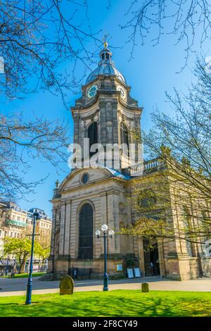 Kathedrale von Saint Philip in Birmingham bei Sonnenuntergang, England Stockfoto