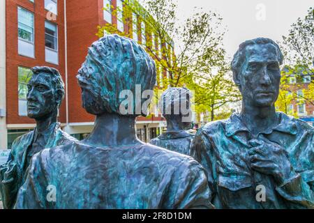 Quartet Statue im Zentrum von Nottingham, England Stockfoto