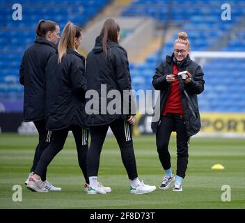 Wales ist Gastgeber für Dänemark in einem UEFA-Fußballfreund im Cardiff City Stadium: Abgebildet ist die Ankunft des walisischen Teams im Cardiff City Stadium.Quelle: Andrew Dowling/Alamy Live News Stockfoto