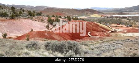 The Amazing Painted Hills in Oregon. Stockfoto