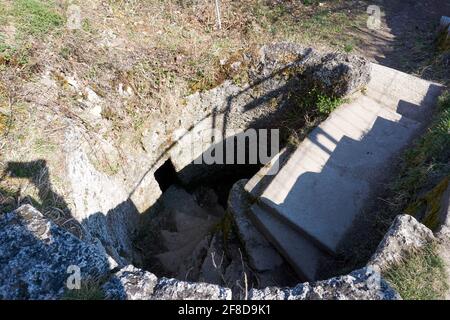 Ruine der Burg Hohenurach in Bad Urach, Deutschland Stockfoto