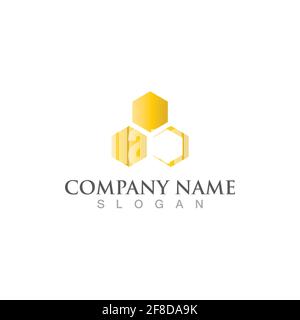 Wabenbiene Logo und Symbol Vektorbild Stock Vektor