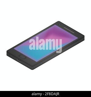 Vector modernes Smartphone-Symbol. Isometrische Ansicht. Stock Vektor