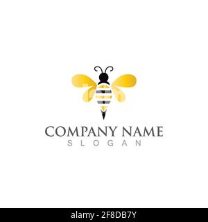 Wabenbiene Logo und Symbol Vektorbild Stock Vektor