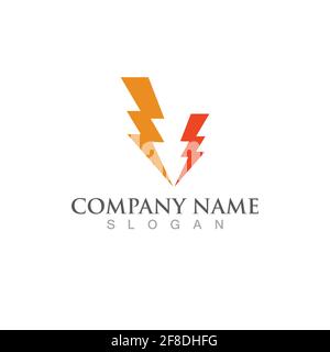 Thunderbolt-Logo und Symbolvektor Stock Vektor