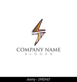 Thunderbolt-Logo und Symbolvektor Stock Vektor