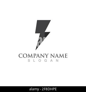 Thunderbolt-Logo und Symbolvektor Stock Vektor