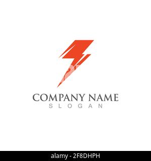 Thunderbolt-Logo und Symbolvektor Stock Vektor