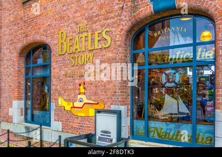 LIVERPOOL, GROSSBRITANNIEN, 6. APRIL 2017: Beatles Story Museum in Liverpool, England Stockfoto