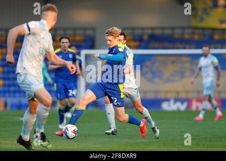 London, Großbritannien. April 2021. Jack Rudoni von AFC Wimbledon während des Spiels der EFL Sky Bet League 1 zwischen AFC Wimbledon und Ipswich Town in Plough Lane, London, England, am 13. April 2021. Foto von Carlton Myrie. Nur zur redaktionellen Verwendung, Lizenz für kommerzielle Nutzung erforderlich. Keine Verwendung bei Wetten, Spielen oder Veröffentlichungen einzelner Clubs/Vereine/Spieler. Kredit: UK Sports Pics Ltd/Alamy Live Nachrichten Stockfoto