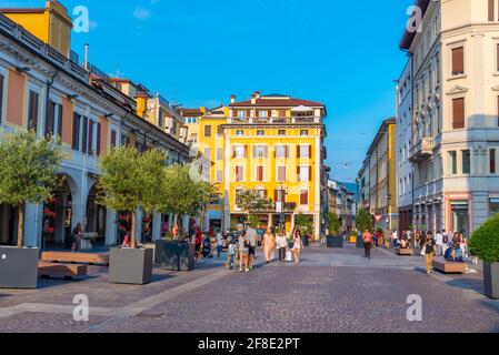 BRESCIA, ITALIEN, 15. JULI 2019: Blick auf den Corso Palestro in Brescia, Italien Stockfoto