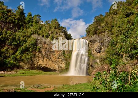 Die Hunua Falls befinden sich am Wairoa River in der Region Auckland in Neuseeland, in der Nähe von Hunua, @Auckland, Neuseeland Stockfoto