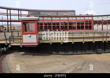Dampflokomotive Turnstile bei Steamtown Scranton PA USA Stockfoto