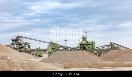 Eine Schotteranlage in Bayern, Deutschland Stockfoto