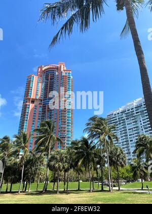 Portofino Tower ist ein Wolkenkratzer in Miami Beach, Florida. South Beach. Stockfoto